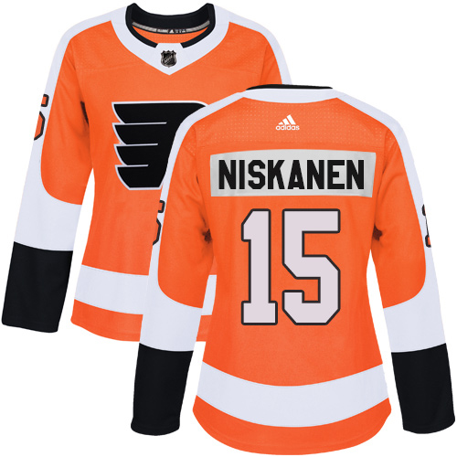 Adidas Flyers #15 Matt Niskanen Orange Home Authentic Women's Stitched NHL Jersey